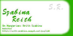 szabina reith business card